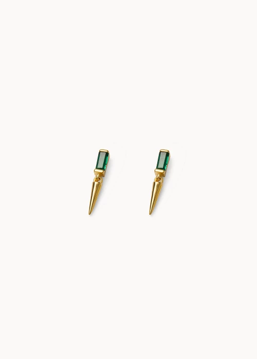 Spike Green Earrings