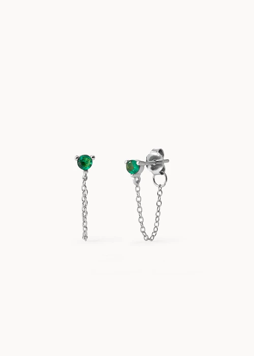 Green Chaine Earrings - CREU | Buy Online