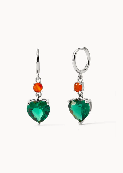 Green Heart Earrings - CREU | Buy Online