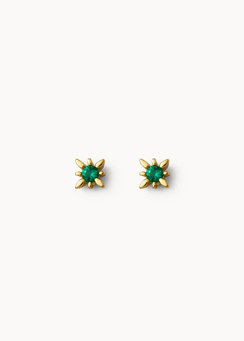 Mini Windrose Green Earrings