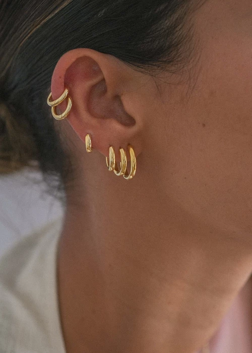 Thick Click Hoop Earrings - CREU | Buy Online