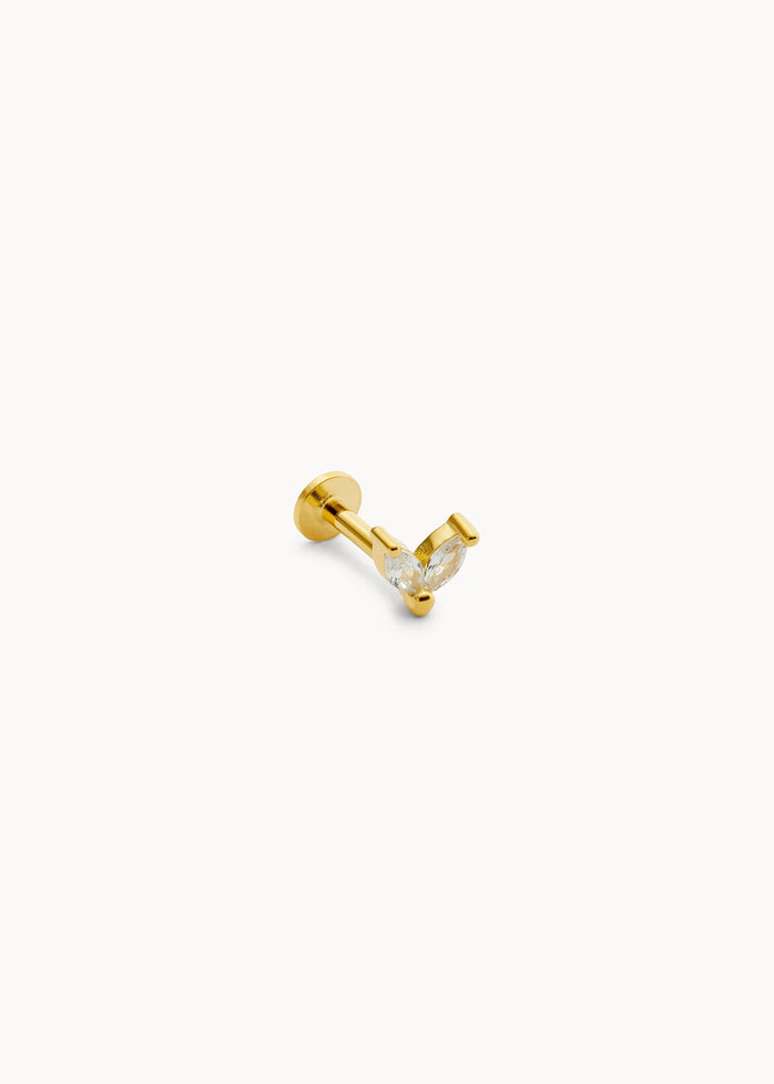 Piercing White V