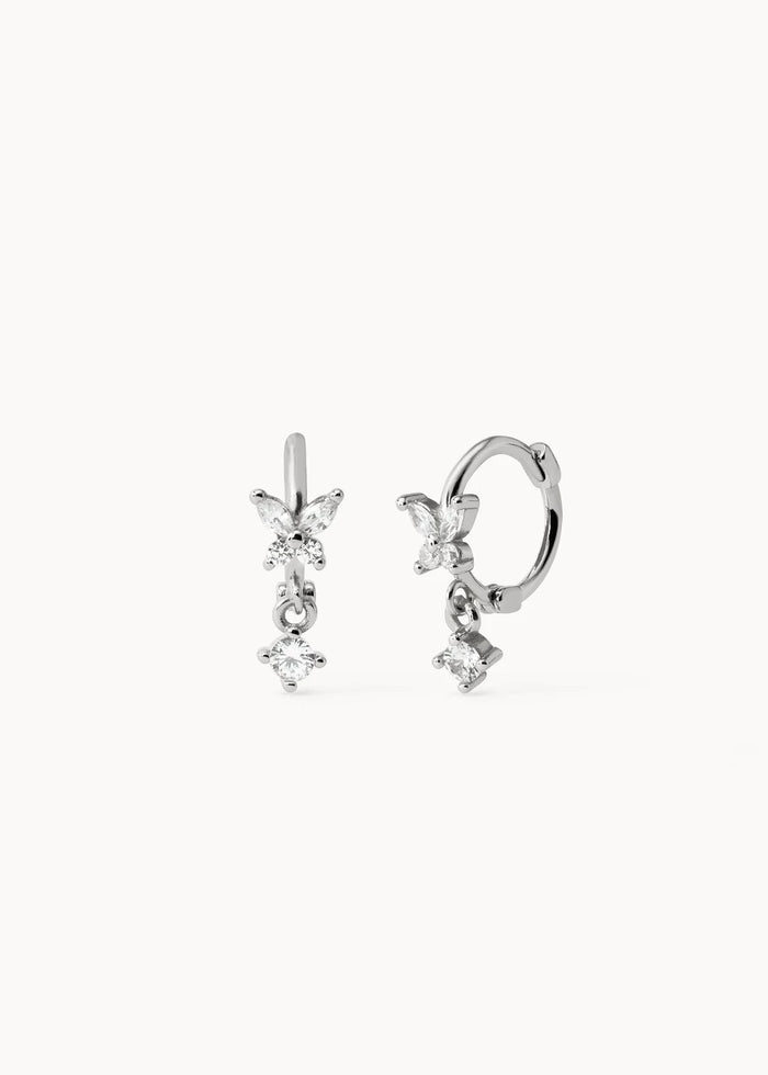 Pendientes Aro Mariposa Brillo