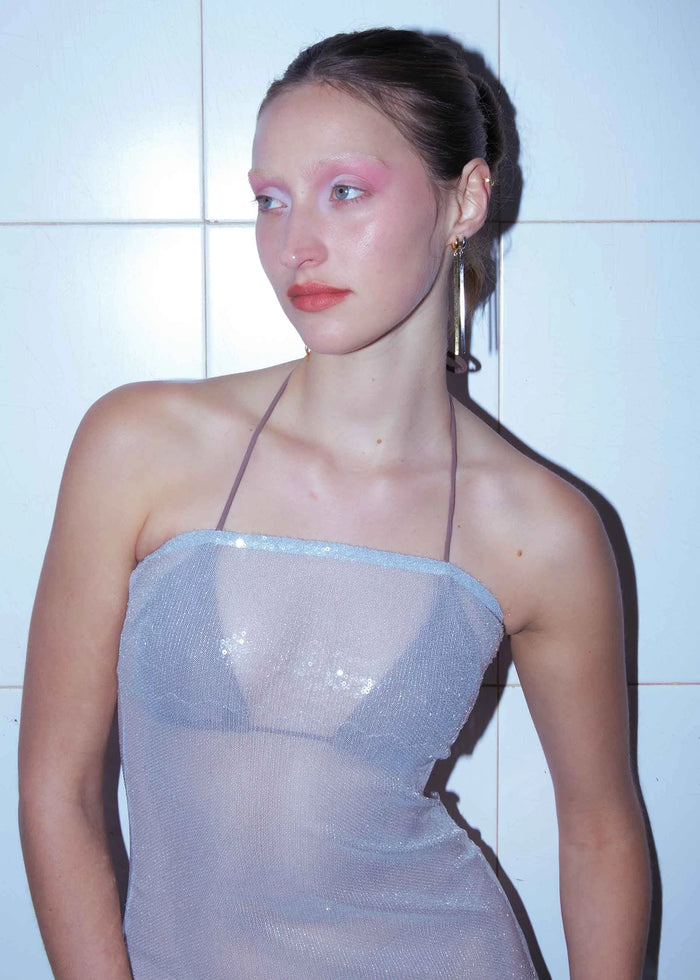 Long Chain Hoop Earrings