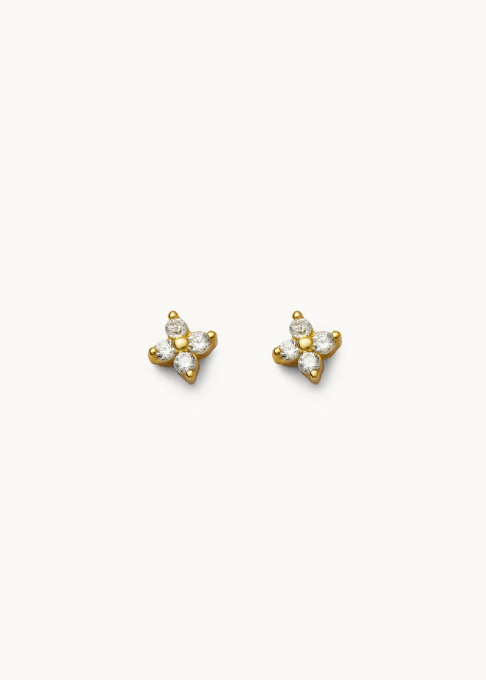 Mini-Flower Cz Earrings