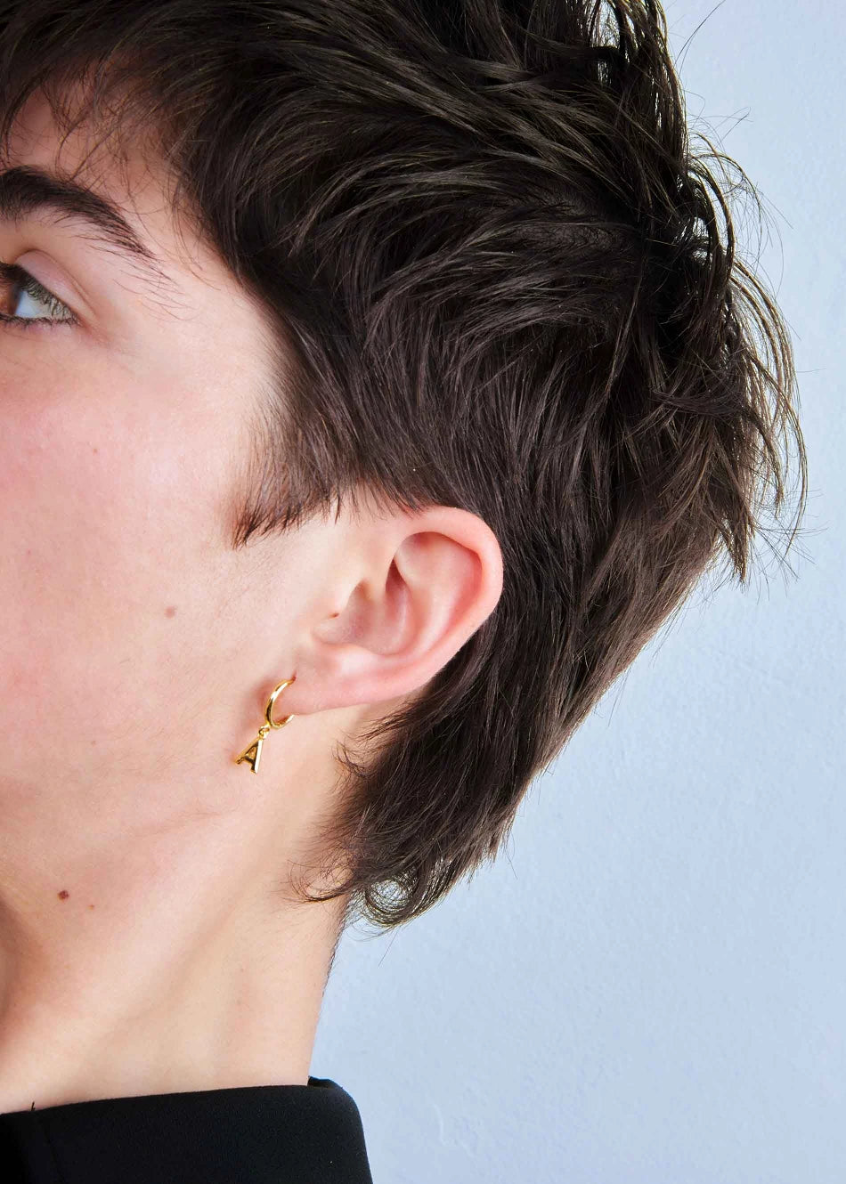 Initial Hoop Earrings