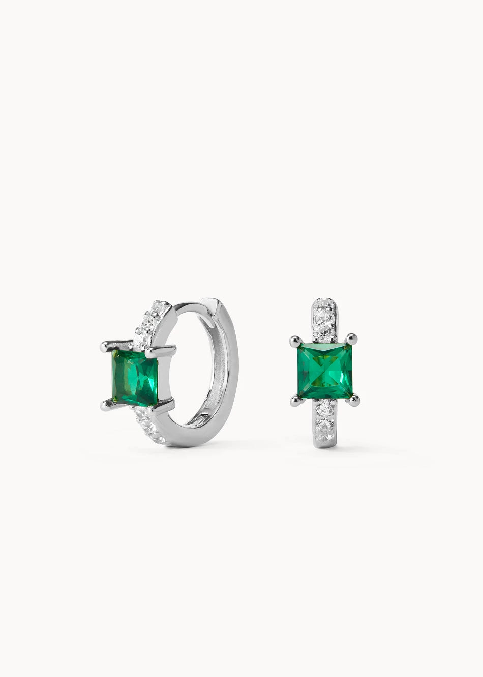 Green Brillo Hoop Earrings