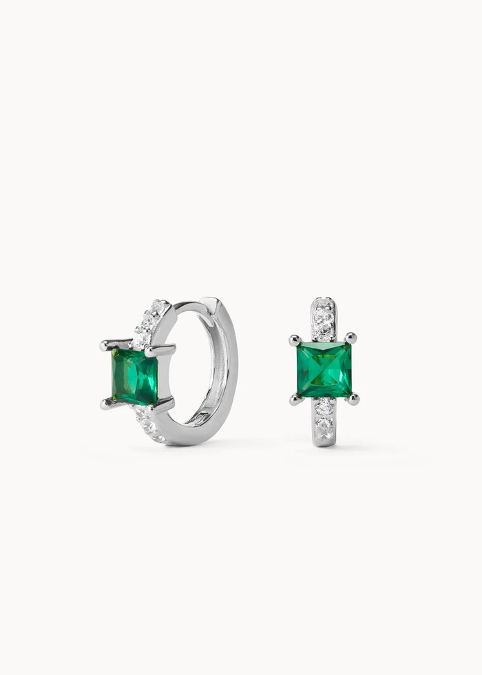 Green Brillo Hoop Earrings