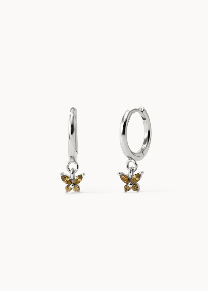 Mariposa Green Hoop Earrings