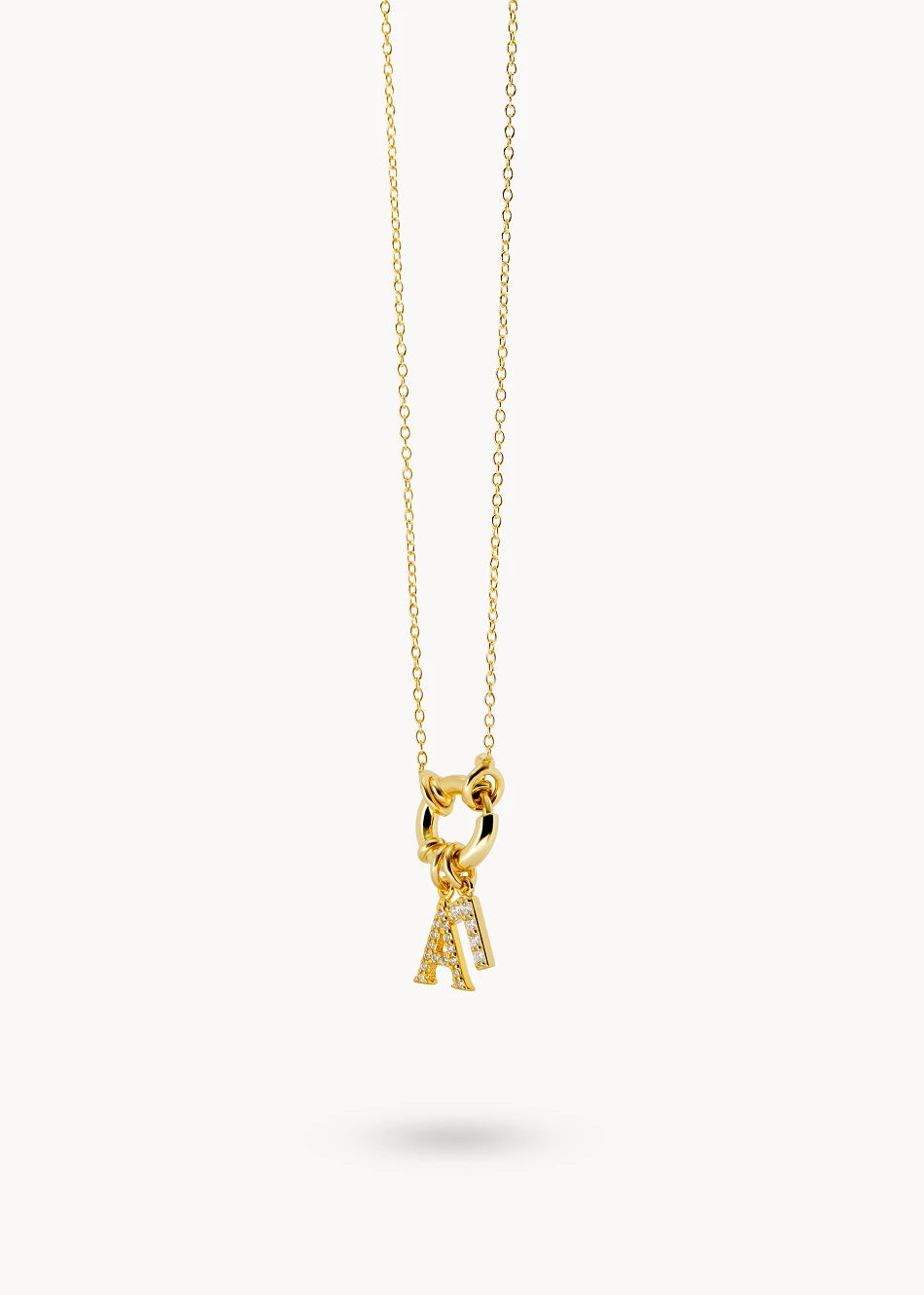 Initial & Number Necklace