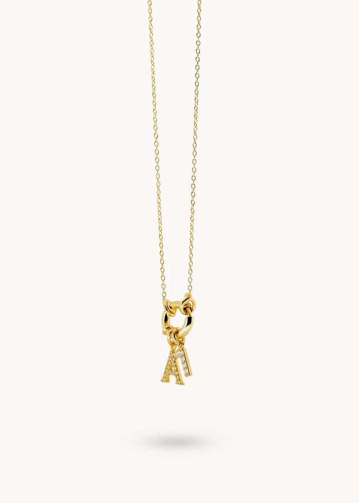 Initial & Number Necklace