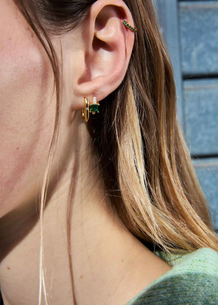 Piercing Green Mini-Hoop