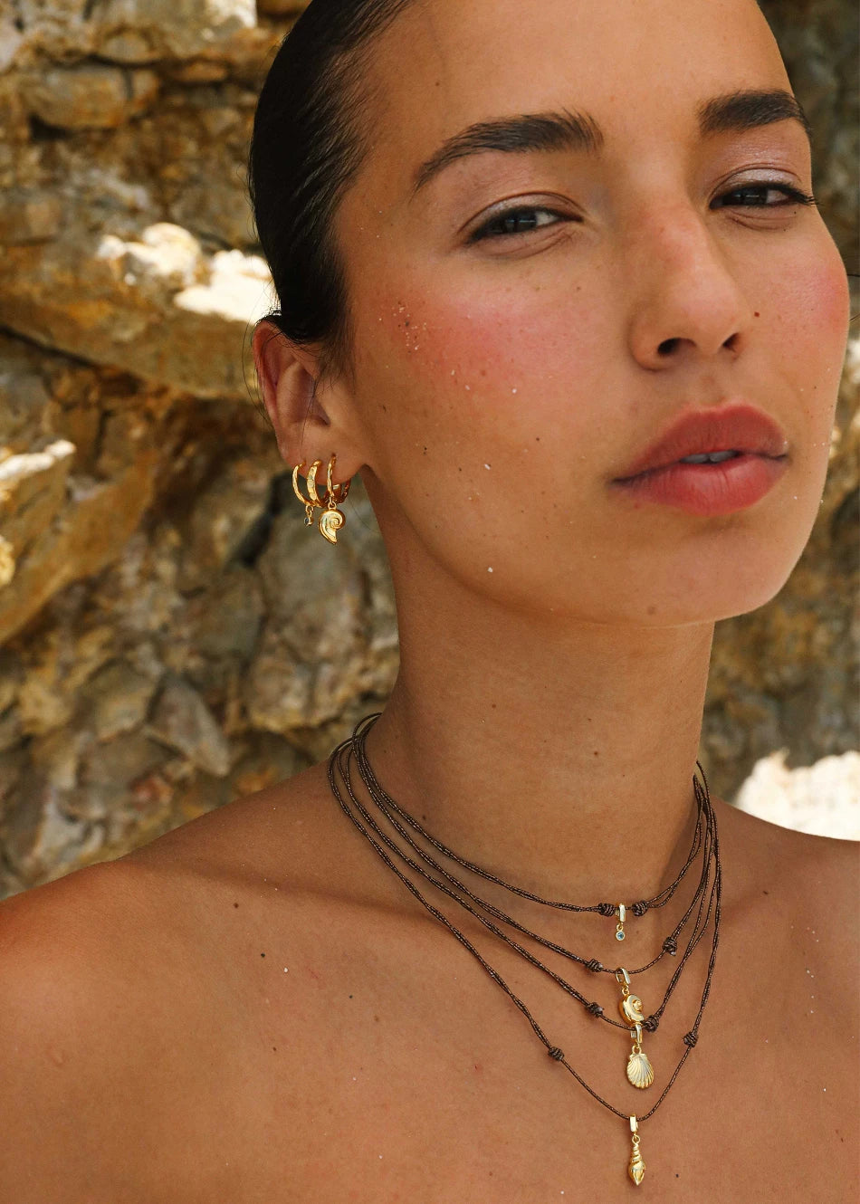Espiral de Mar Hoop Earrings