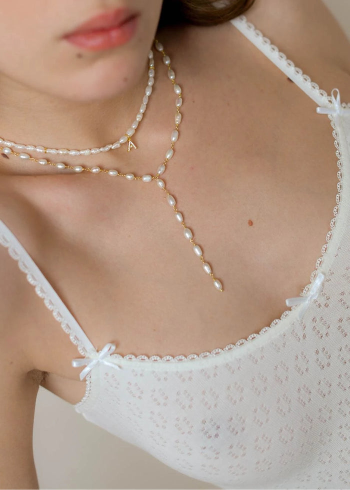 Collar Perlas Inicial