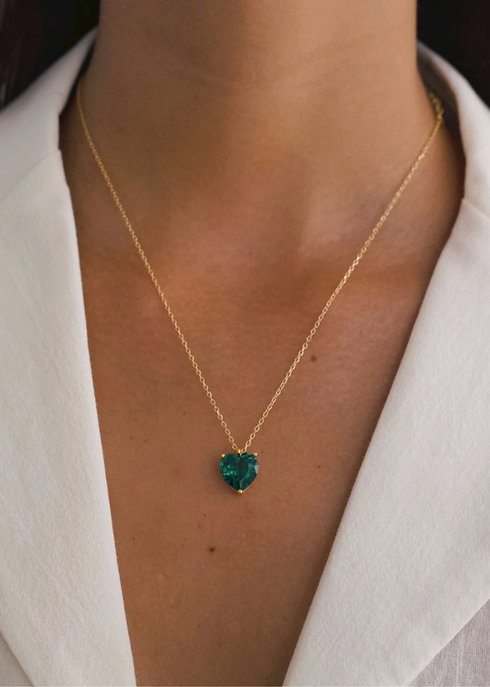 Collar Green Heart