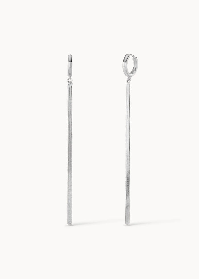 Long Chain Hoop Earrings
