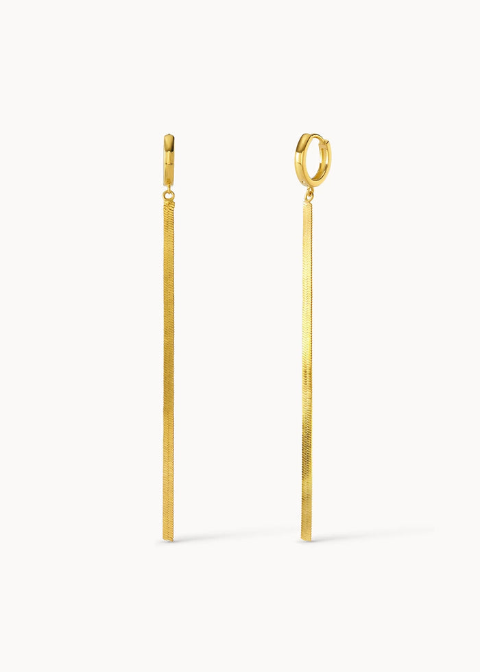Long Chain Hoop Earrings
