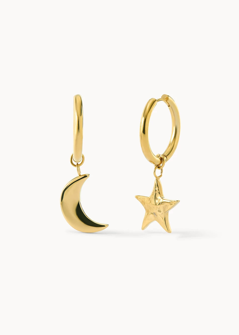 Pendientes Aro Estrella y Luna - Imagen 2