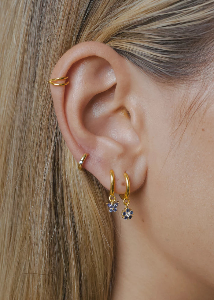 Pendientes Aro Daisy Blue