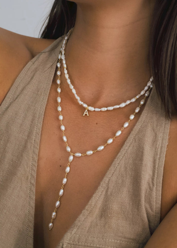 Collar Perlas Inicial