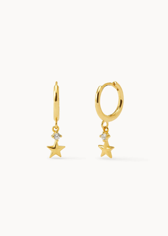 Estrella Brillo Hoop Earrings