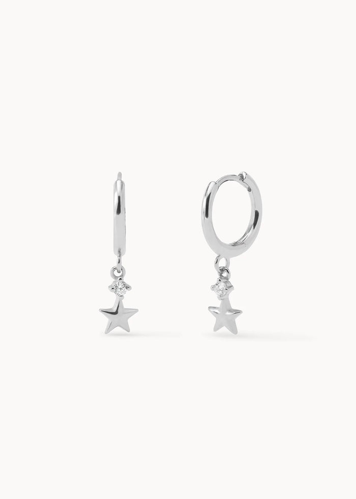 Estrella Brillo Hoop Earrings
