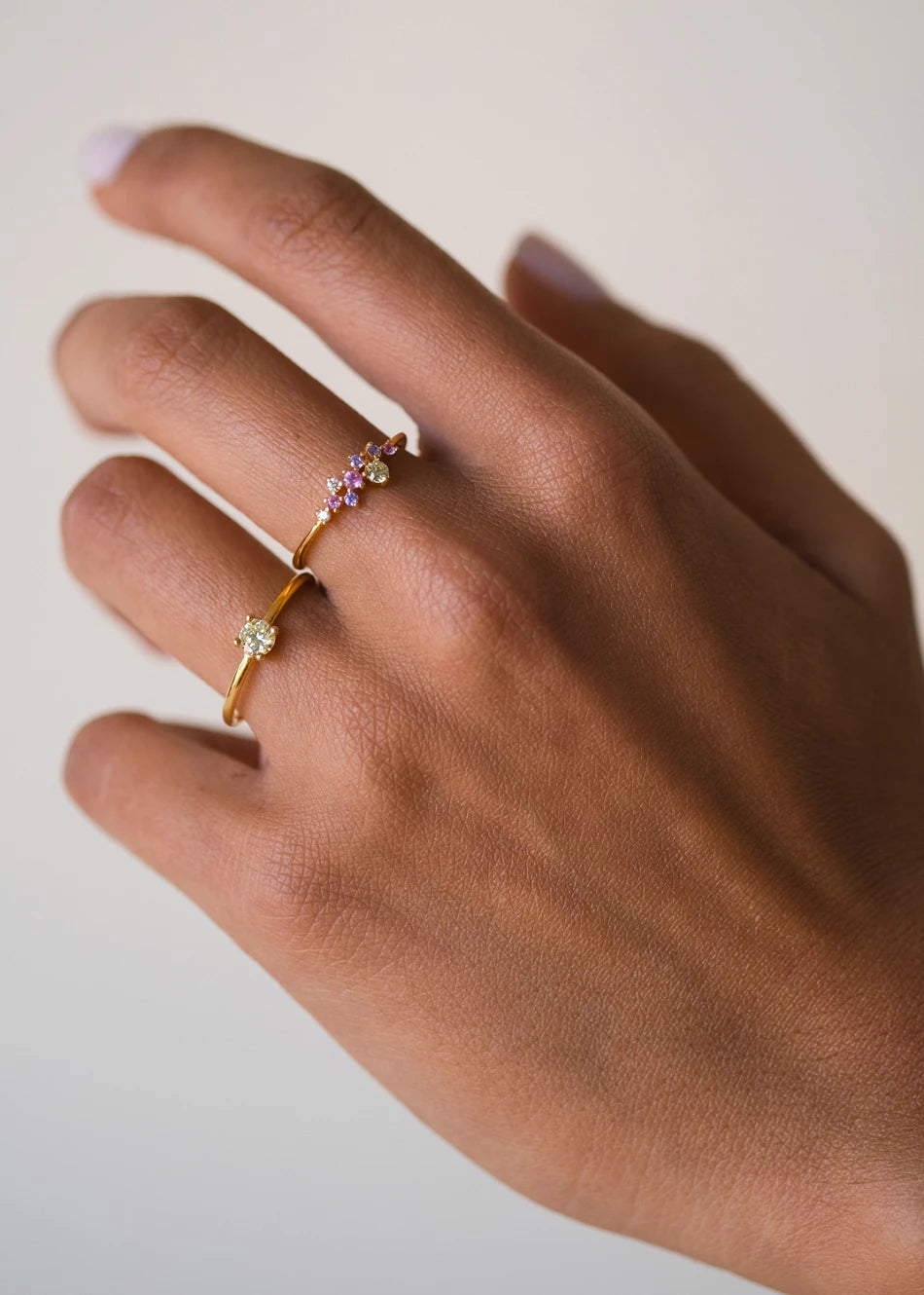 Lima & Cerise Ring Stack