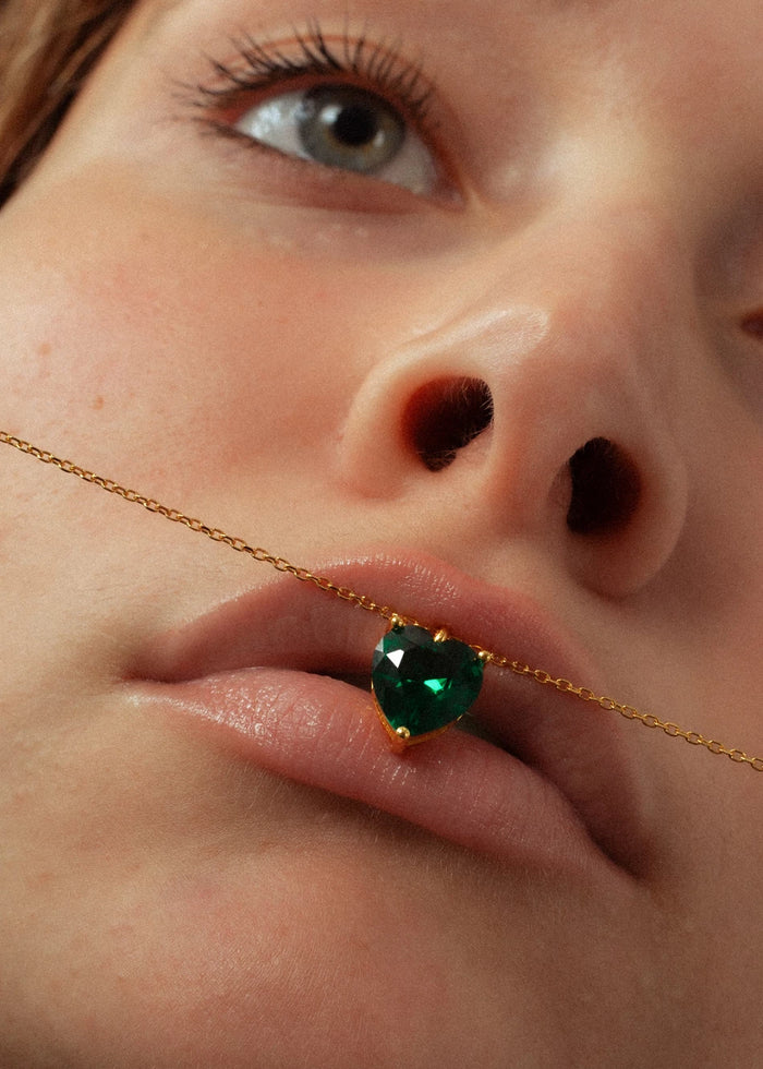 Collar Green Heart