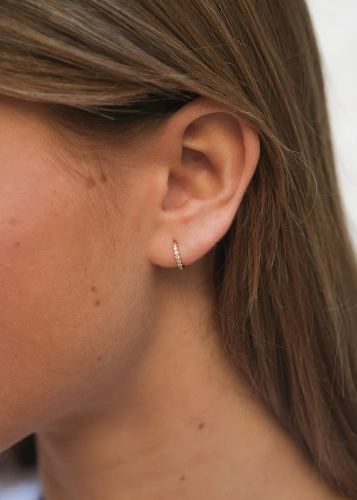 Pendientes White Mini-Hoop