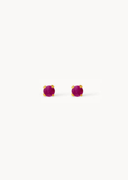 Fuchsia Chalcedony Detail Earring