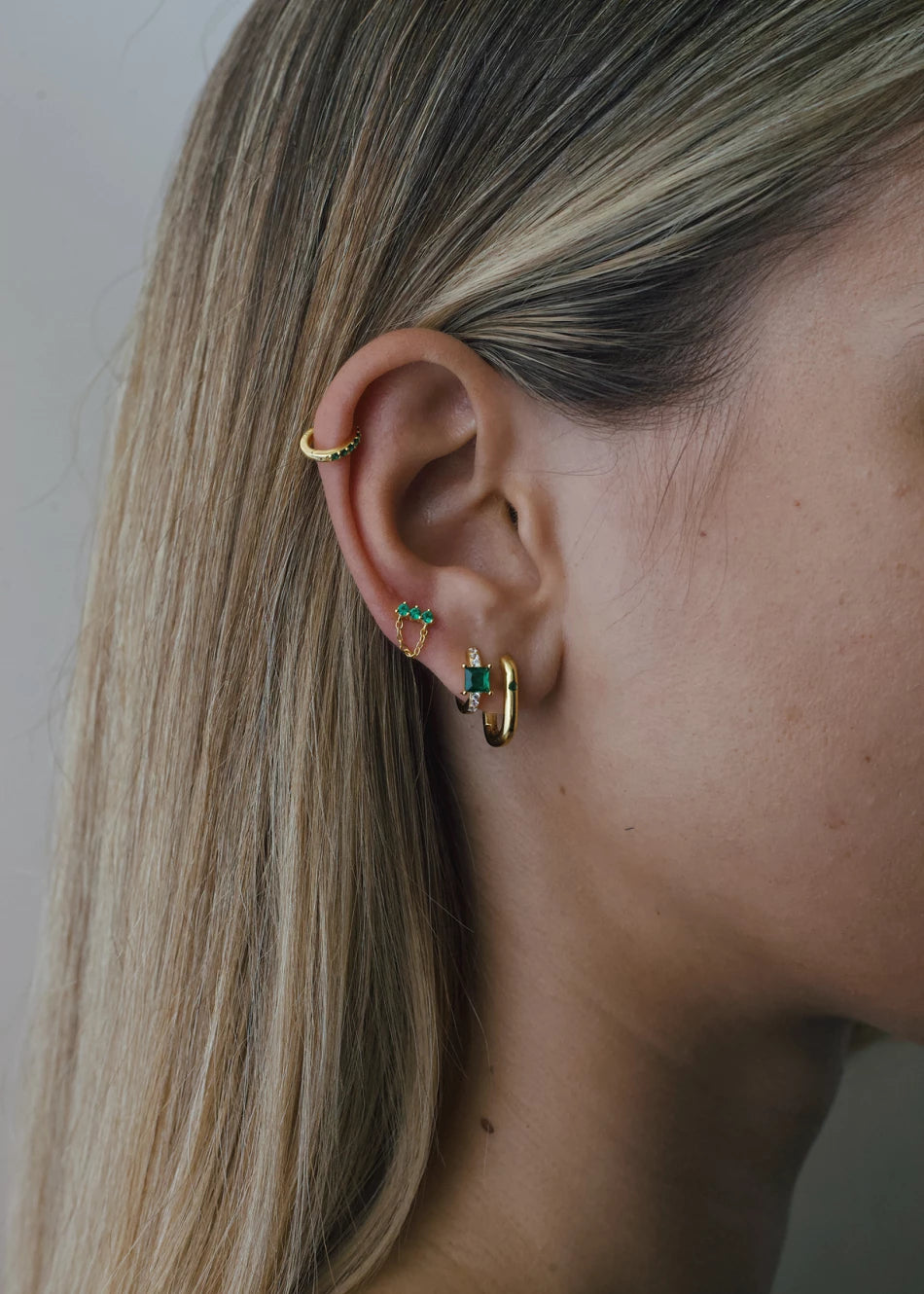 Piercing Green Brillo Hoop