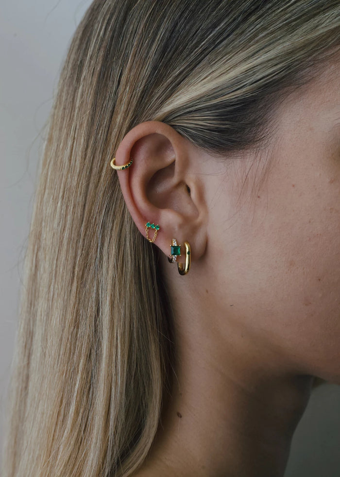 Piercing Green Brillo Hoop