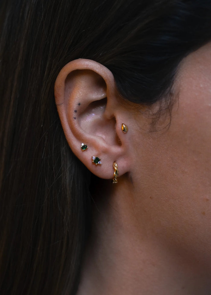 Piercing Verde Doble