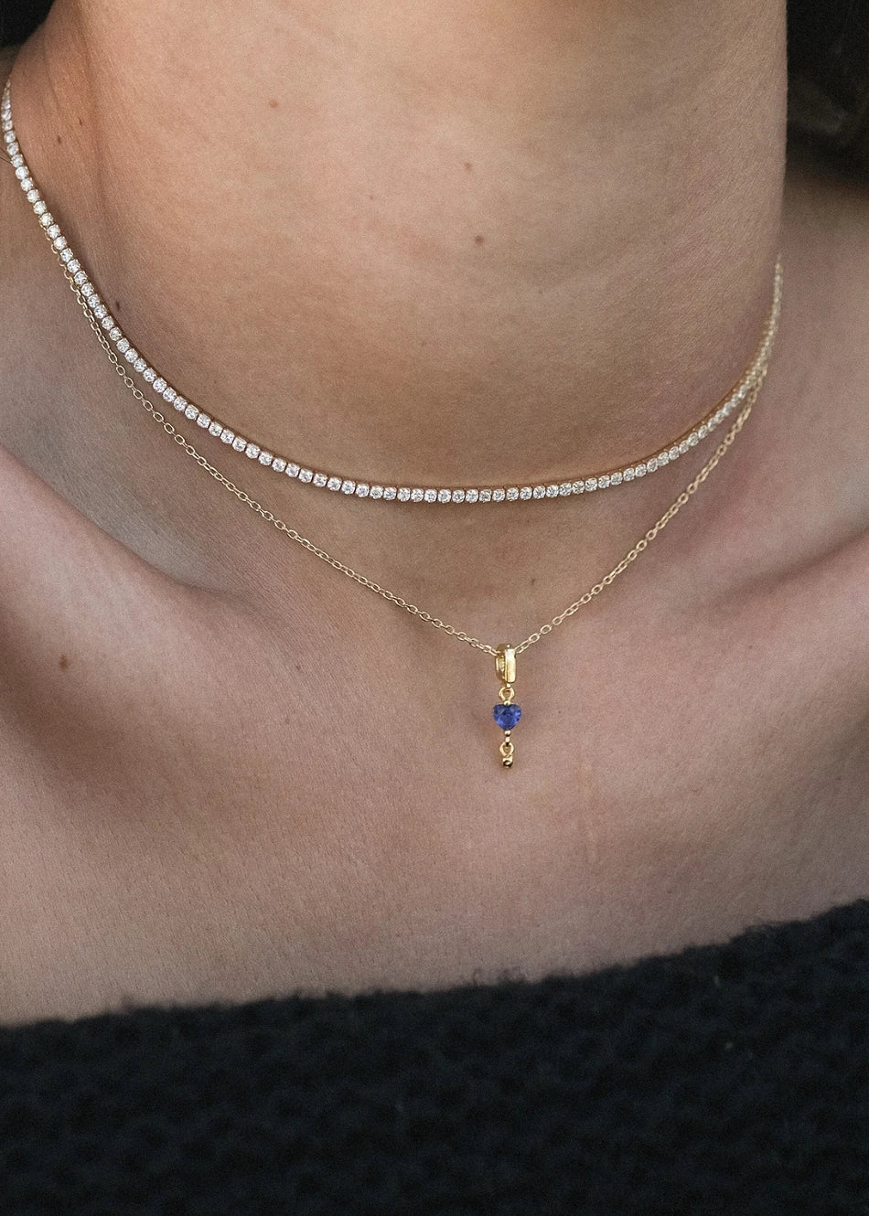 Collar Ma Cherie Azul Profundo