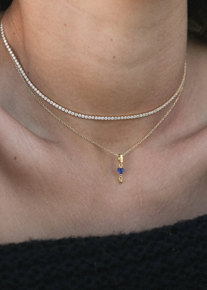 Collar Ma Cherie Azul Profundo