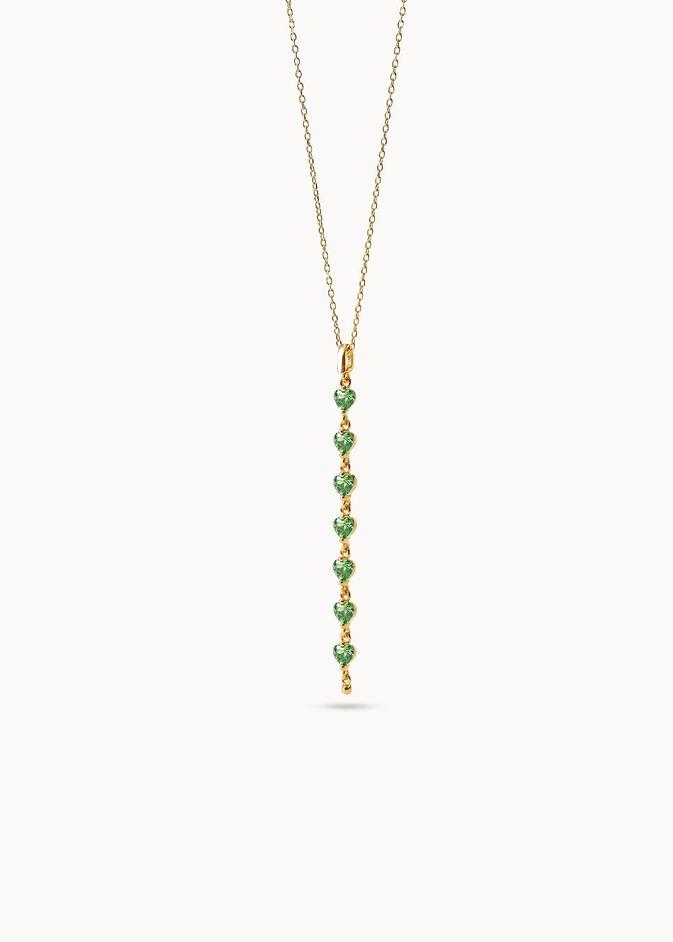 Collar Ma Chérie Drop Verde en oro