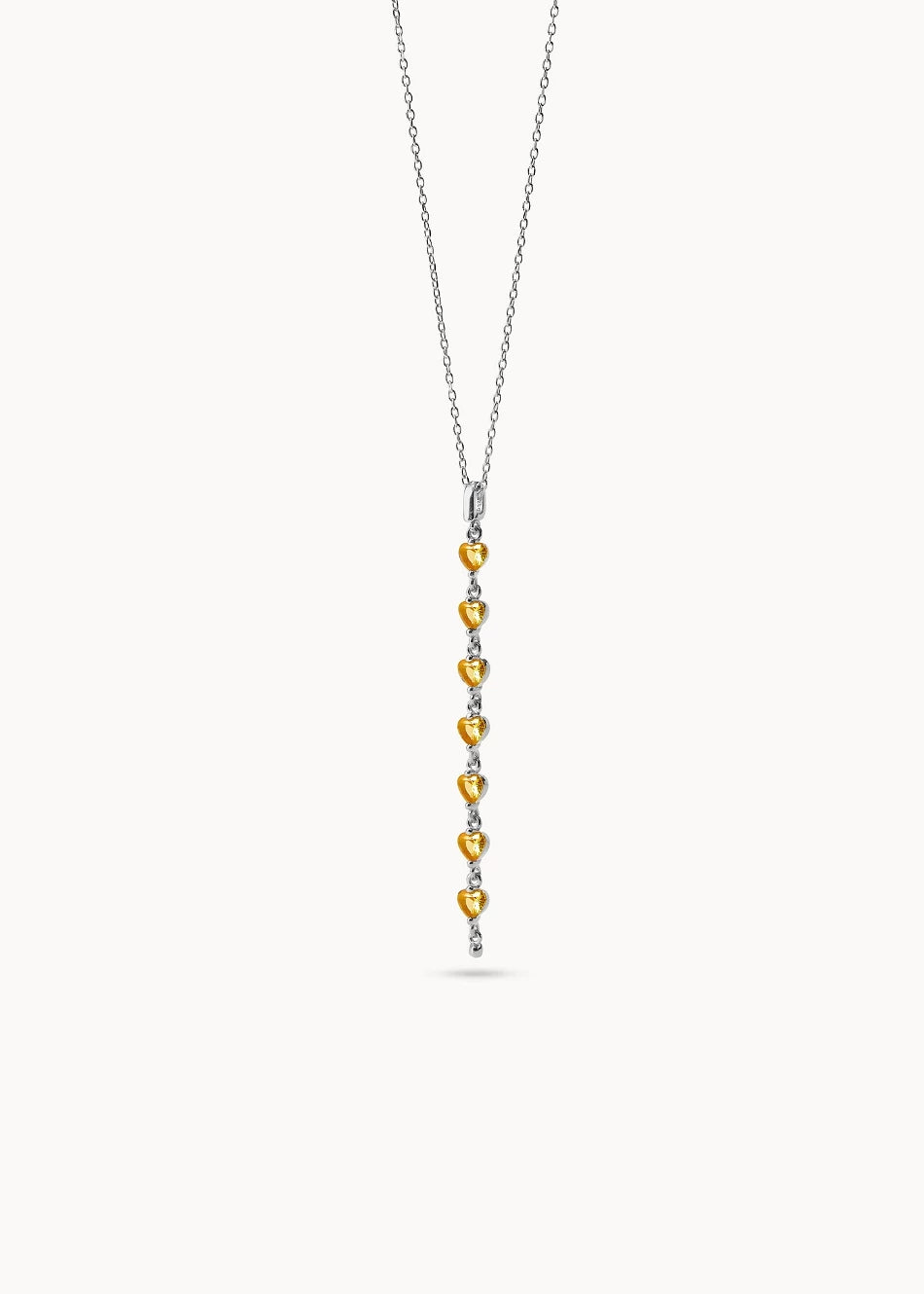 Collar Ma Chérie Drop Amarilla en plata
