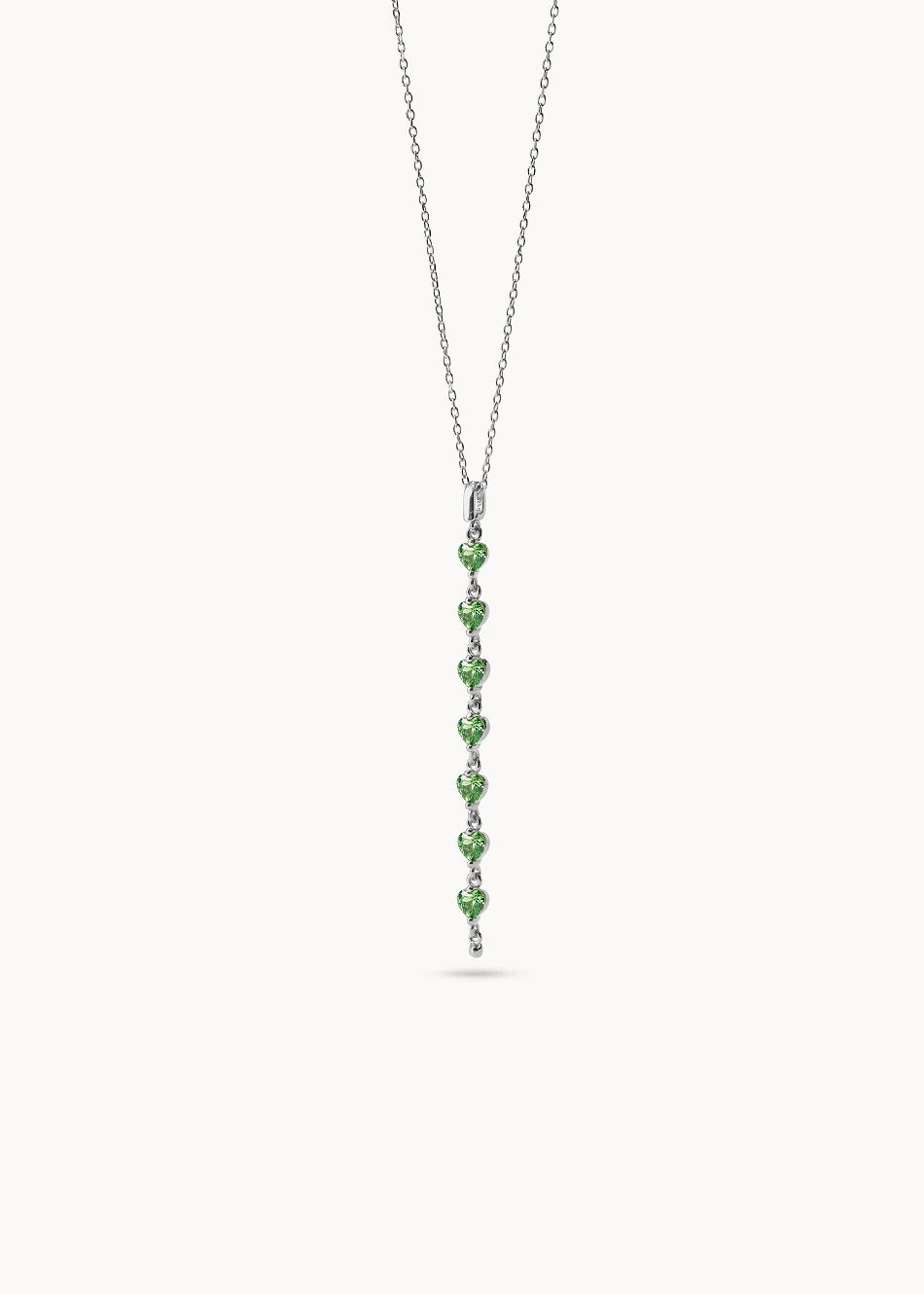 Collar Ma Chérie Drop Verde en plata