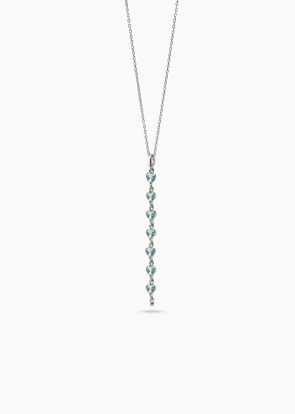 Collar Ma Chérie Drop Azul en plata
