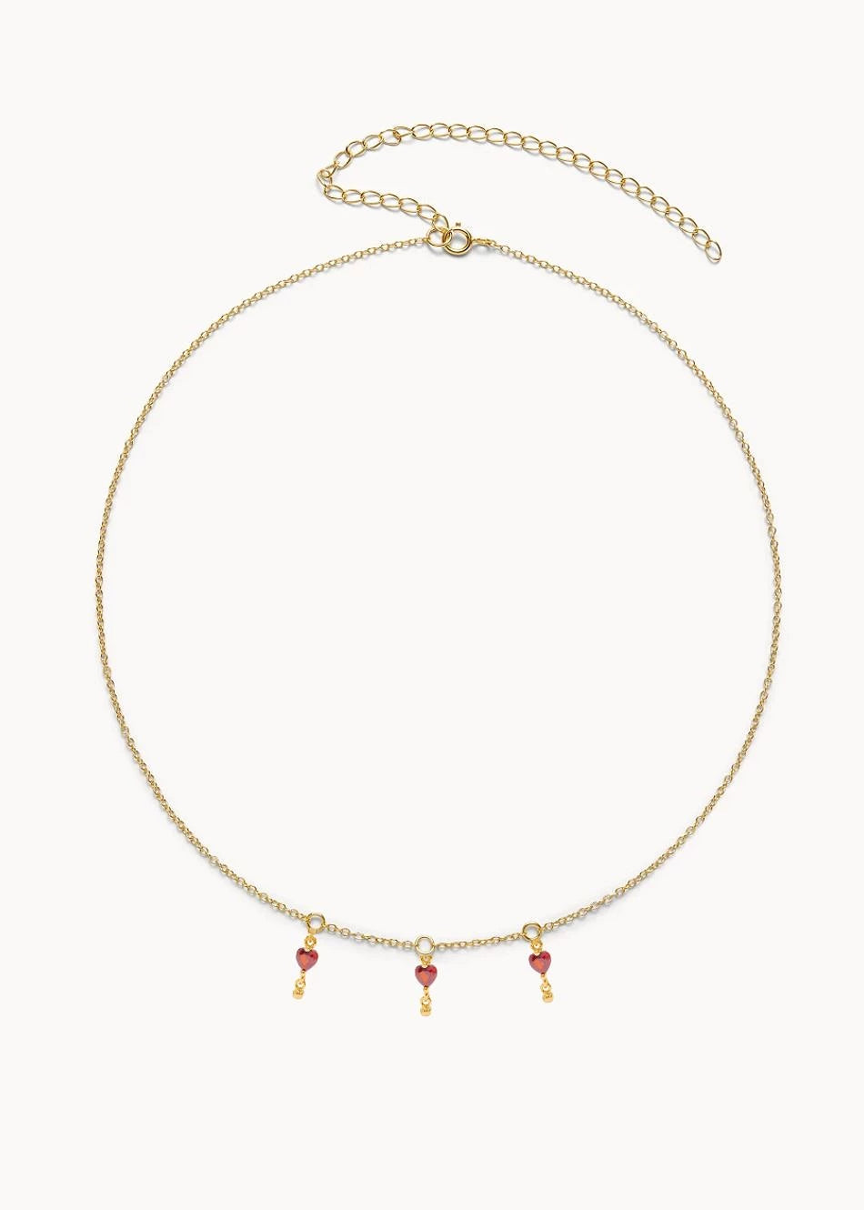 Collar Mon Amour Roja en oro