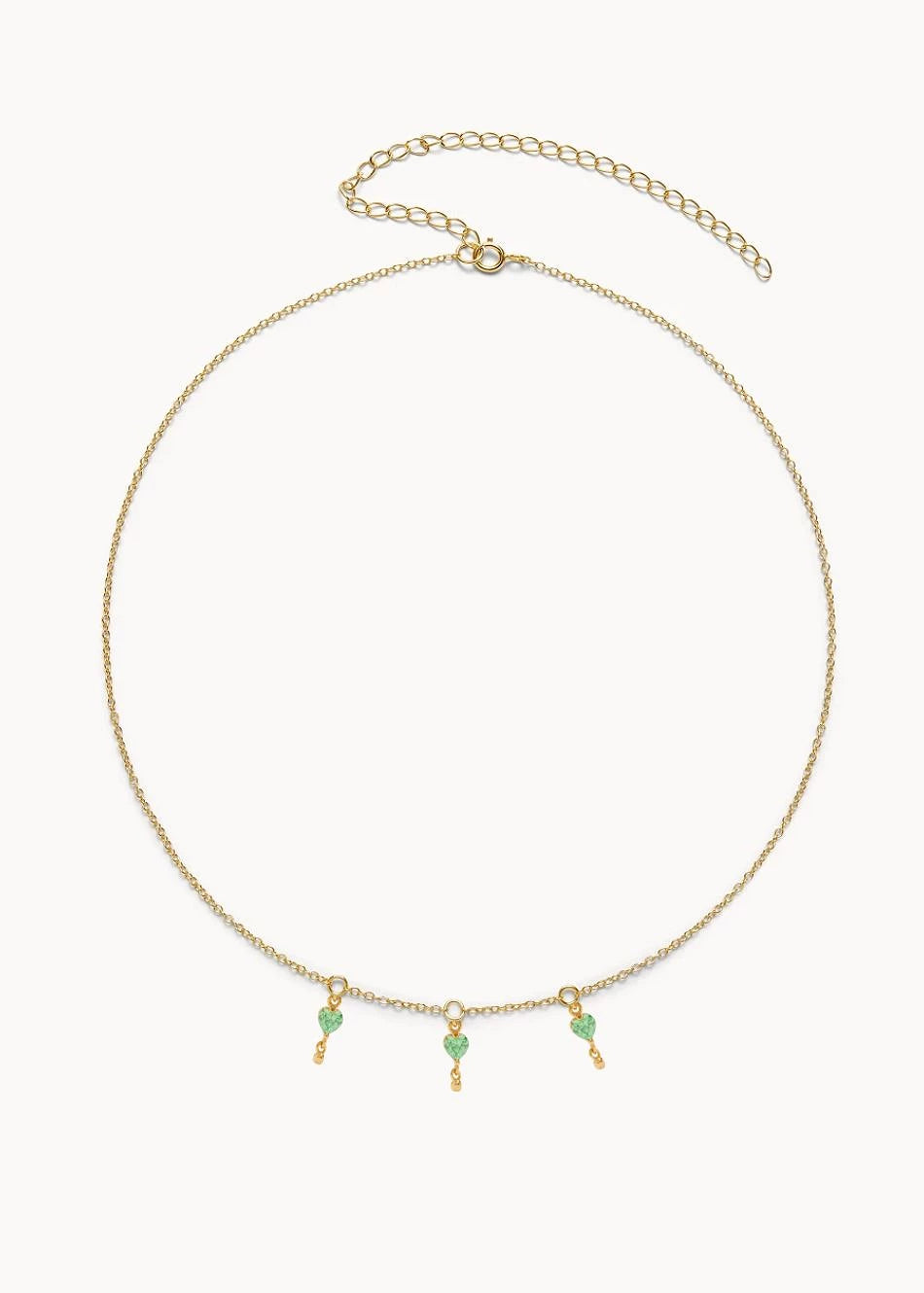 Collar Mon Amour Verde en oro