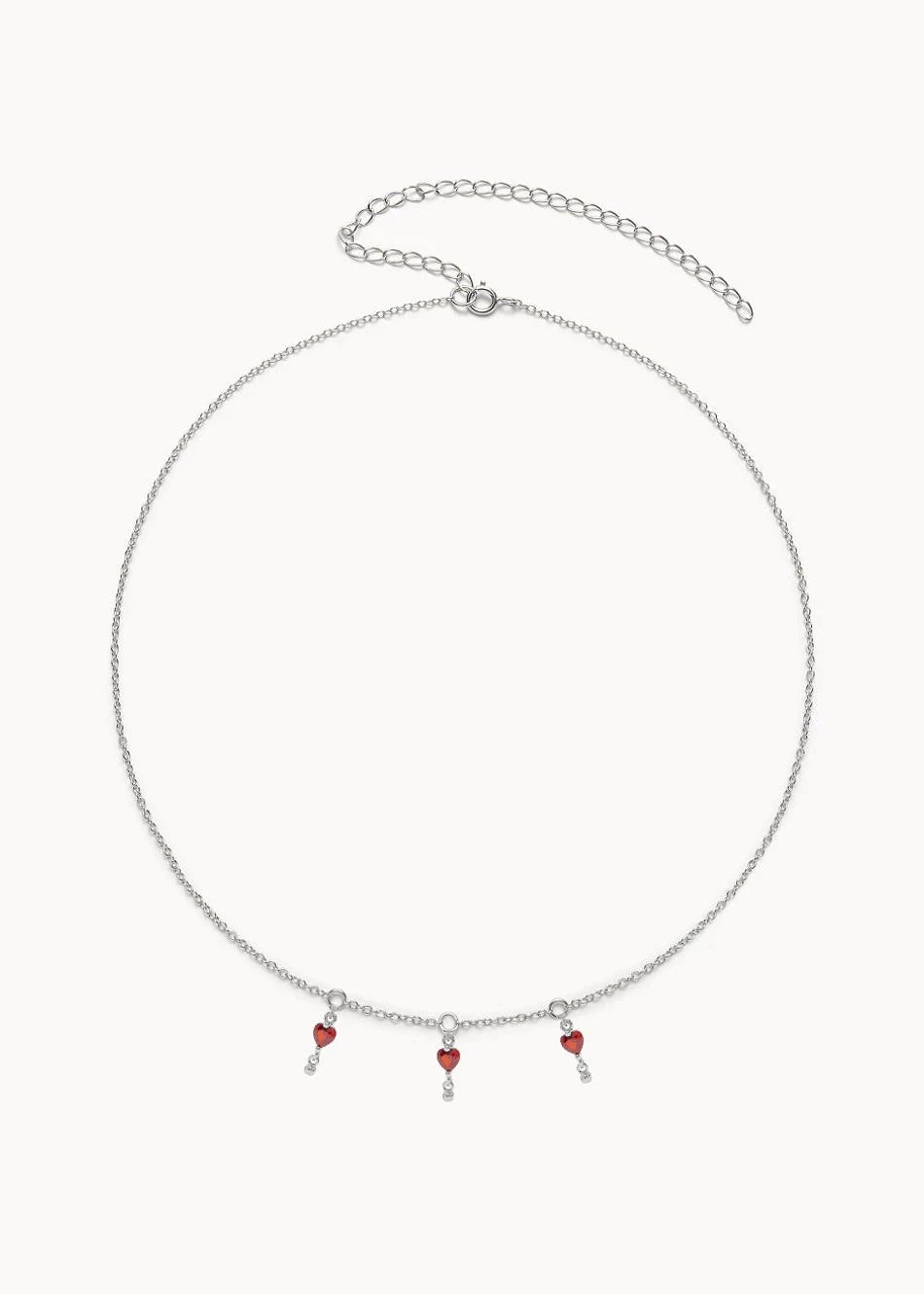 Collar Mon Amour Verde Oliva en plata