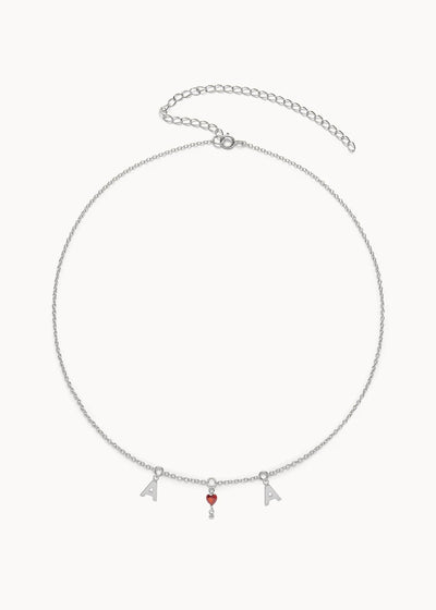 Dans le Coeur Red Necklace