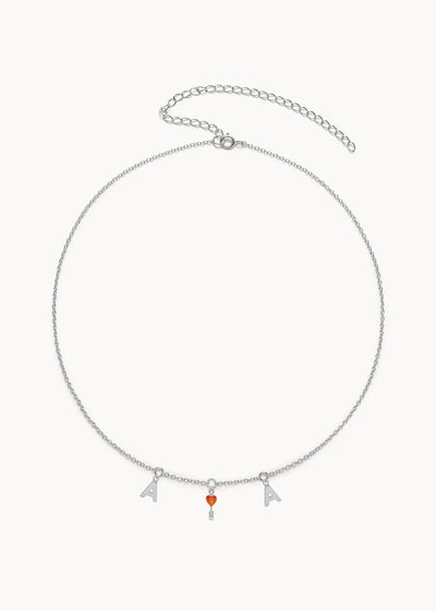 Dans le Coeur Orange Necklace
