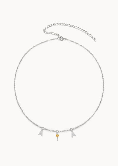 Dans le Coeur Yellow Necklace