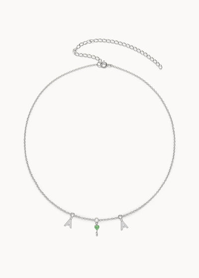 Dans le Coeur Green Necklace