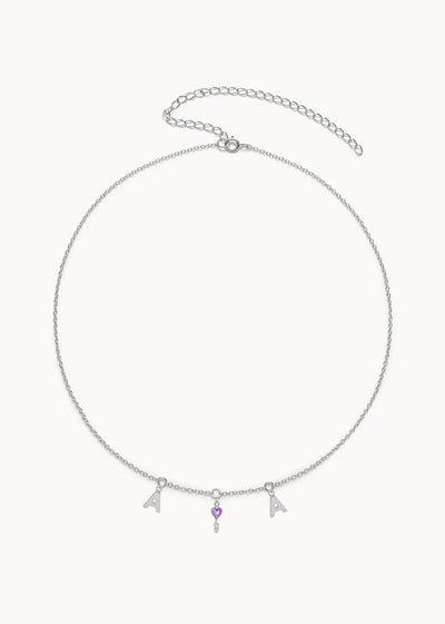 Dans le Coeur Violet Necklace