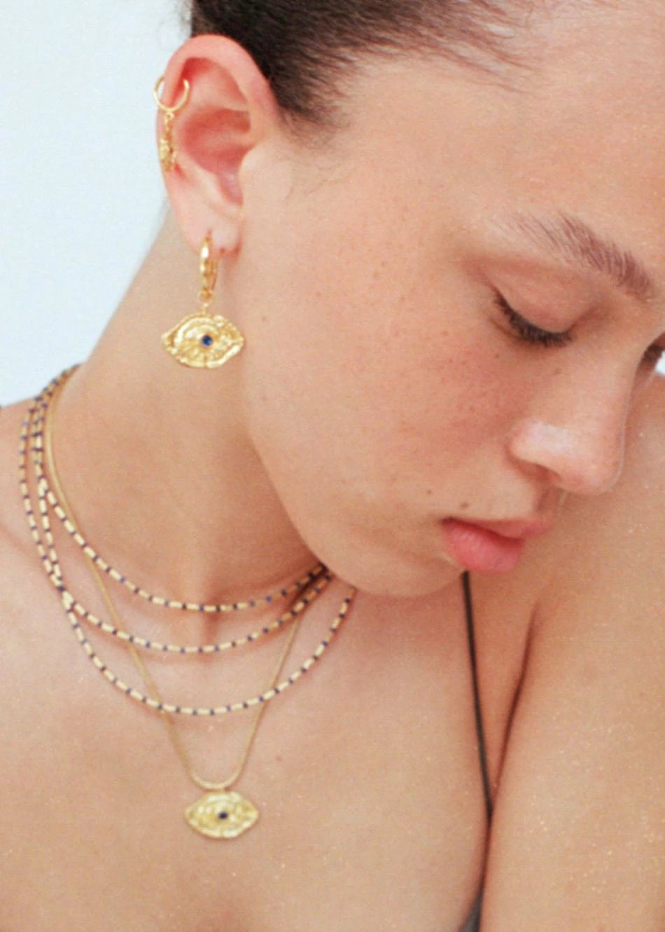 Contact Eye Earrings