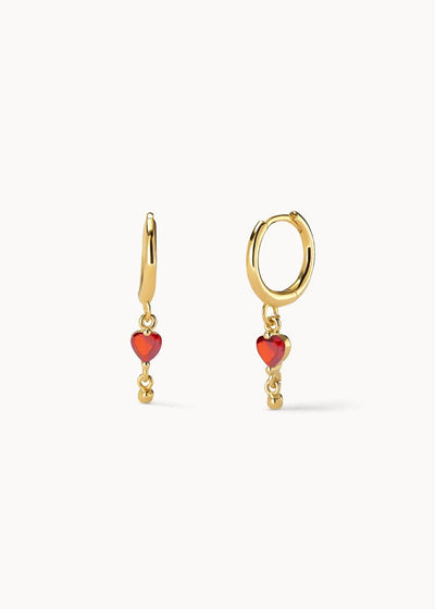 Pendientes Aro Ma Cherie Roja