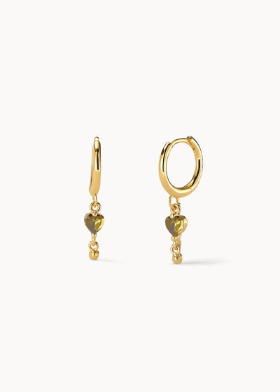 Pendientes Aro Ma Cherie Verde Oliva